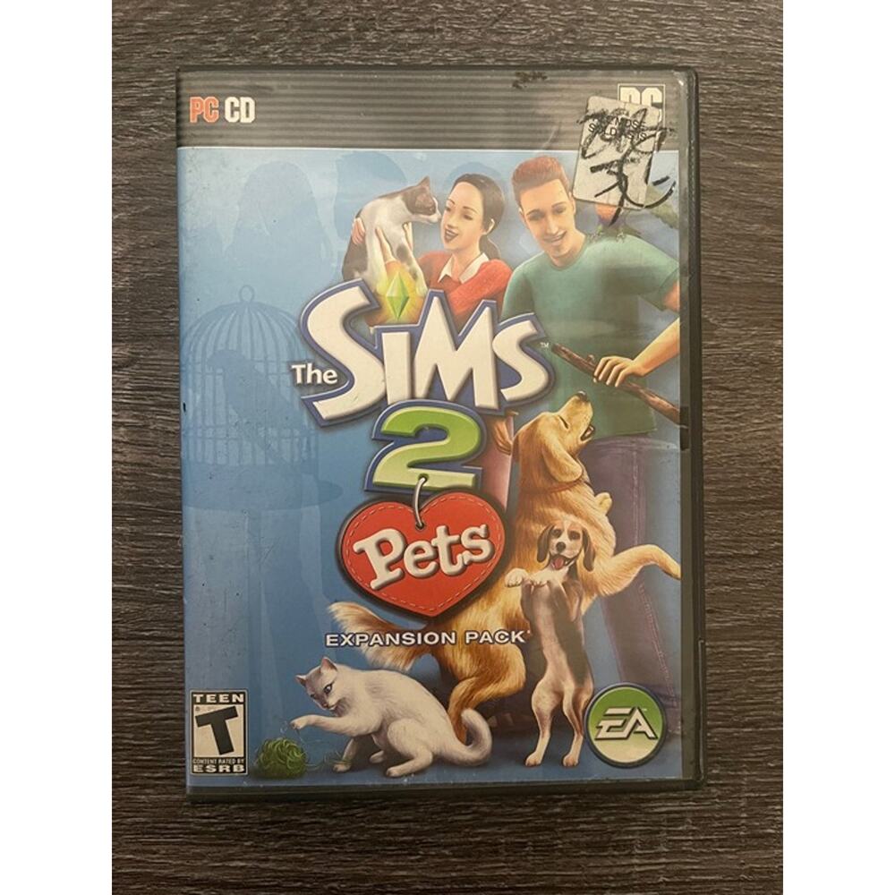 The Sims 2 Pets PC Game Expansion Pack Complete CD-ROM Set USED